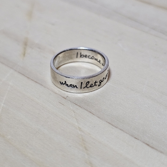 Taxco Mexico Sterling Silver 925 Band Ring Size 7 Motivational Engraving 4 Grams - Picture 1 of 8